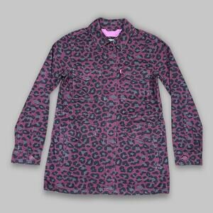 Levi’s Women’s Leopard Print Pink Utility Jacket - Size Small